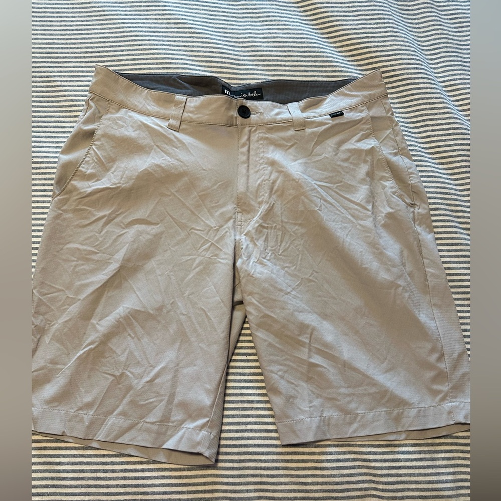 Travis Mathew Light Tan Flat Front Shorts